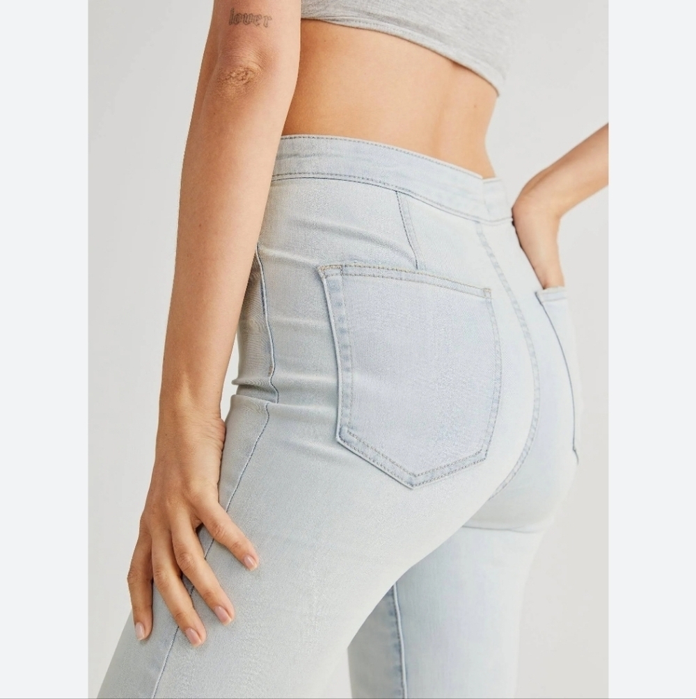 FREE PEOPLE Youthquake Womens Crop Flare Pants Nwot Sz 29 - Picture 2 of 16